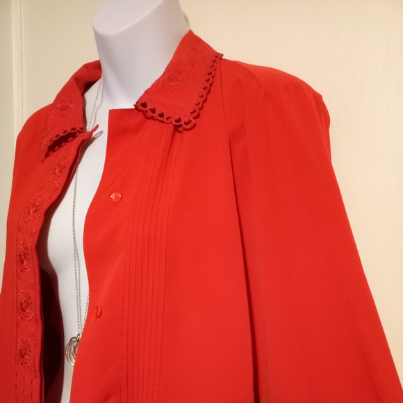 Claudia Richard Red Blouse - Picture 2 of 6